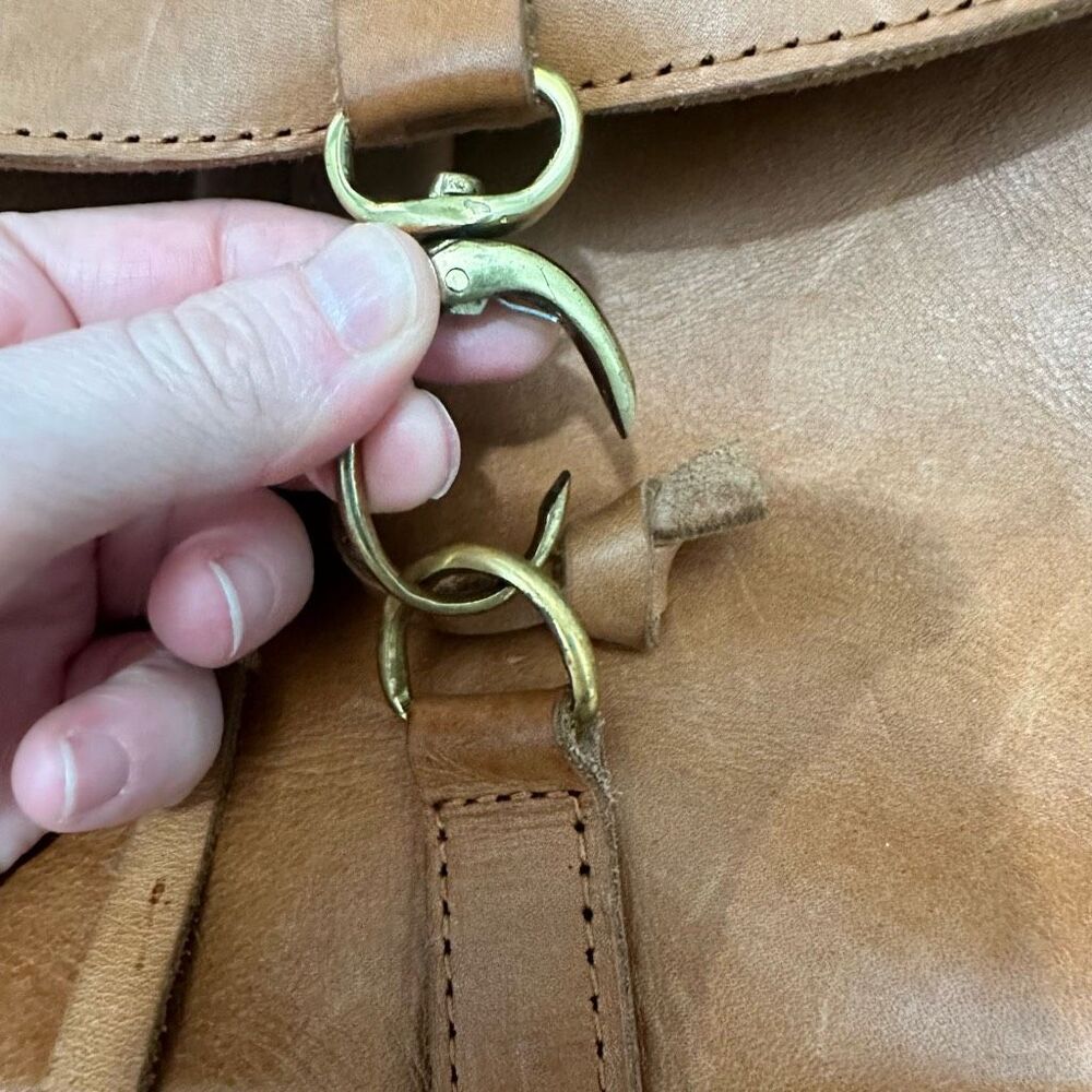 Abby Alley Women’s Handcrafted Kenya Brown Backpack Leather - Picture 3 of 10